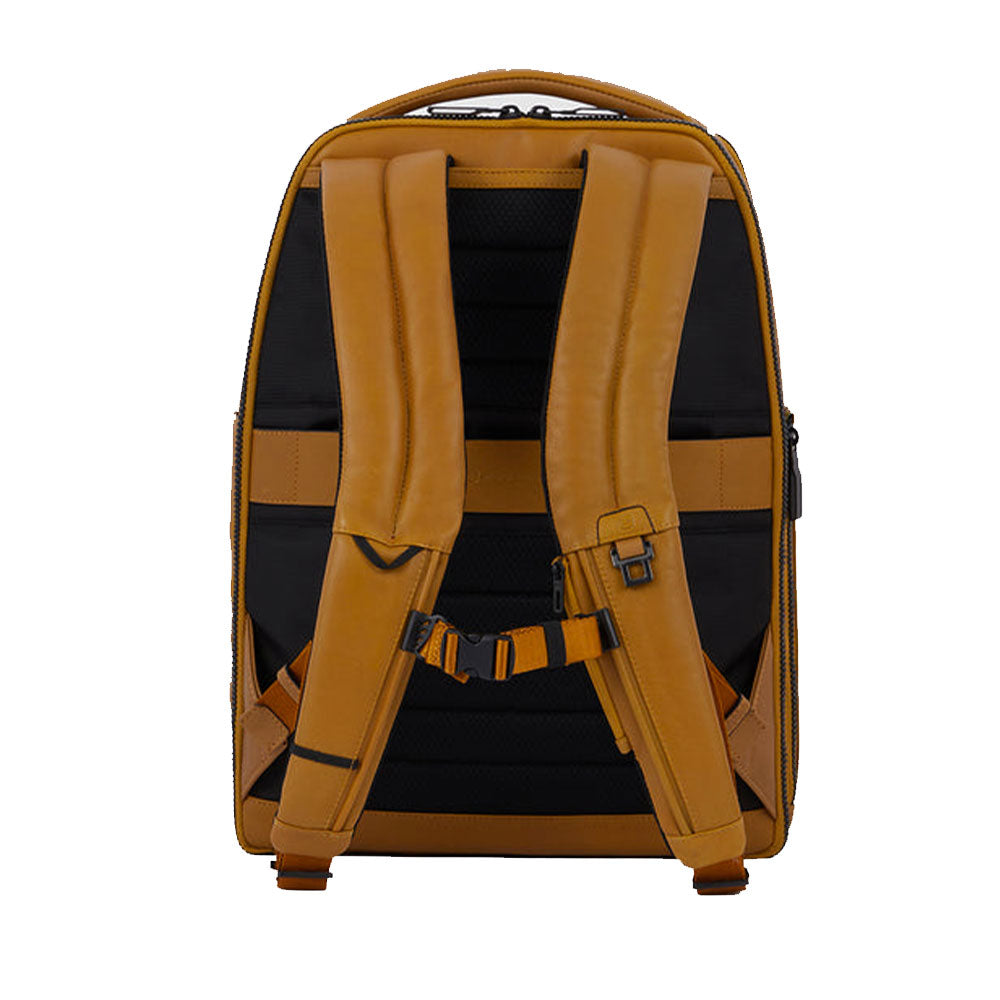 PIQUADRO Rucksack für 15,6-Zoll-PC aus gelbem Leder Aye Line – CA6206W119