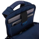 PIQUADRO Herrenrucksack mit 15,6-Zoll-PC-Halterung aus blauem Stoff und Leder – CA6220W120