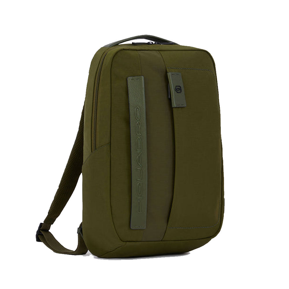 PIQUADRO Rucksack für 14-Zoll-PC aus grünem Stoff, Linie P16S2 – CA6232P16S2