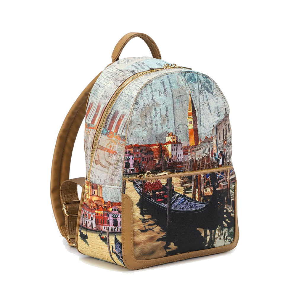 Y NOT Damen-Rucksack mit Außentasche CLF-010 Romantisch