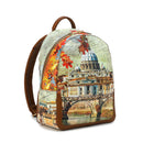 Y NOT Damenrucksack mit Außentasche CLF-010 Winter Rome