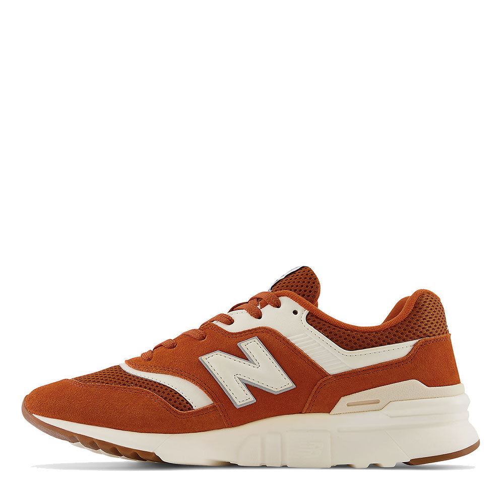 Herrenschuhe NEW BALANCE 997H Sneakers in Wildleder und Mesh in den Farben Rust Oxide und Sea Salt