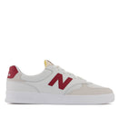 Scarpe Uomo NEW BALANCE Sneakers 300 Court in Mesh e Suede colore White e Burgundy