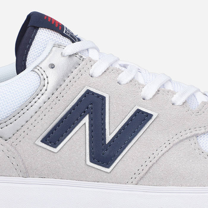 Herrenschuhe NEW BALANCE CT574 Sneakers aus Mesh und Wildleder in Hellgrau, Weiß und Marineblau