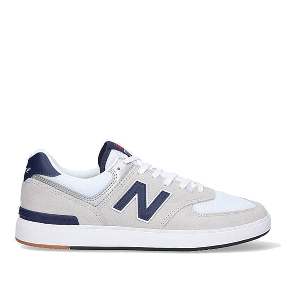 Herrenschuhe NEW BALANCE CT574 Sneakers aus Mesh und Wildleder in Hellgrau, Weiß und Marineblau