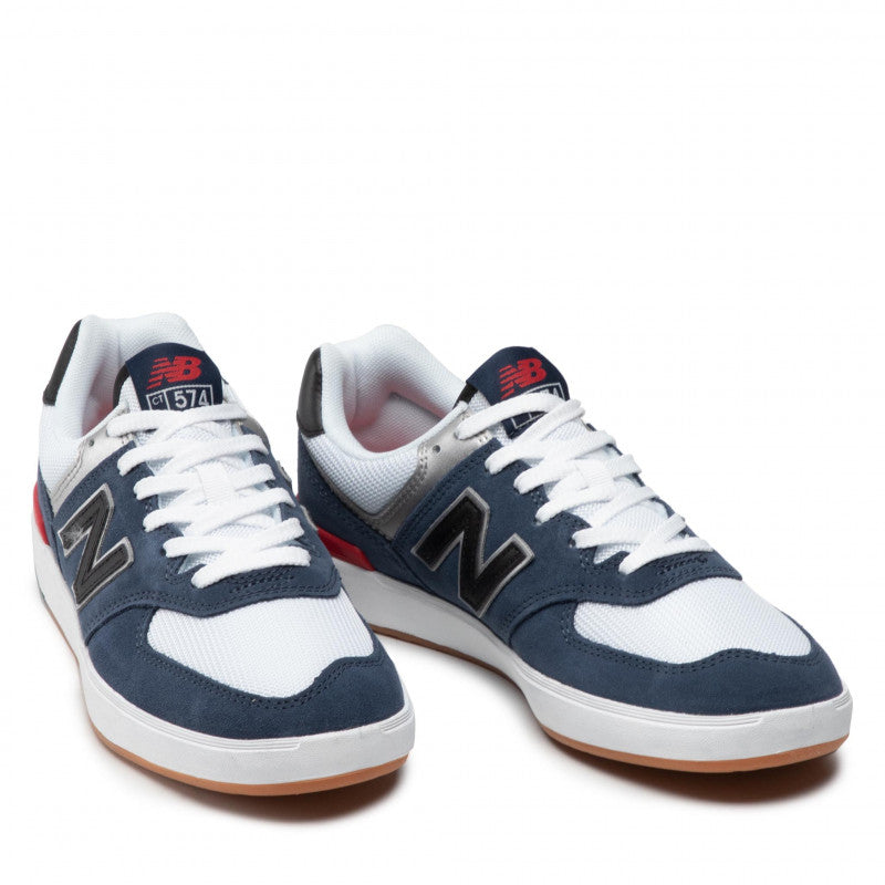 Herrenschuhe NEW BALANCE CT574 Sneakers aus Mesh und Wildleder in Marineweiß und Schwarz