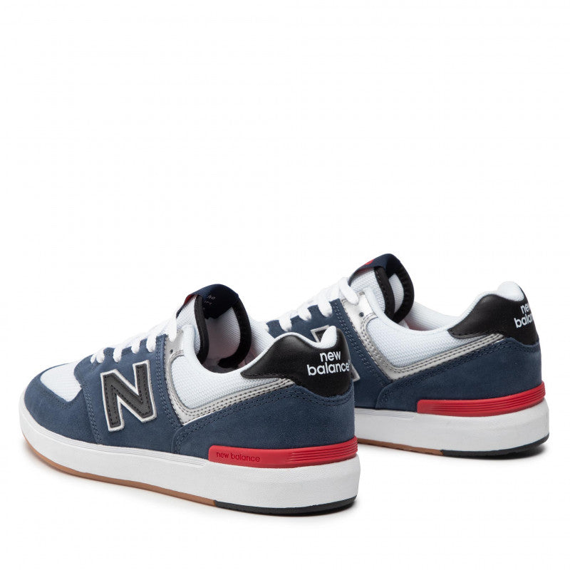 Scarpe Uomo NEW BALANCE Sneakers CT574 in Mesh e Suede colore Navy White e Black