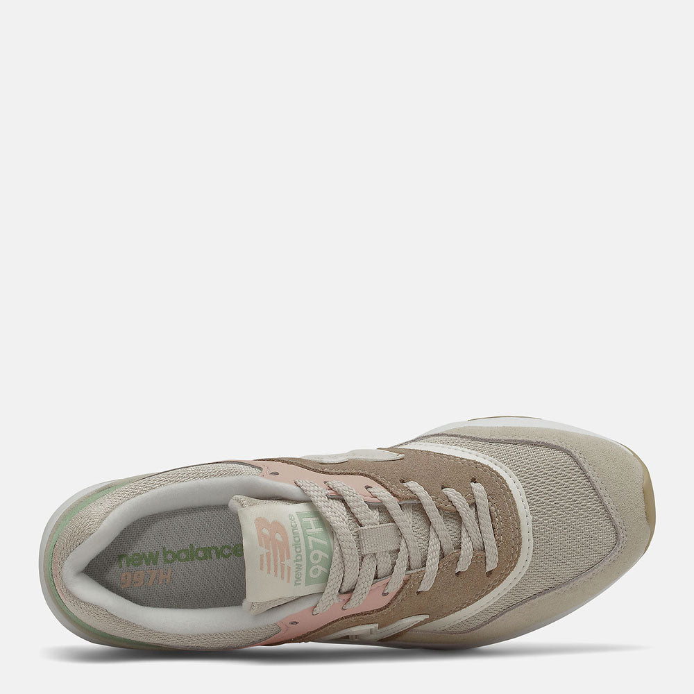 Scarpe Donna NEW BALANCE Sneakers 997H in Suede e Mesh colore Tan e Pink