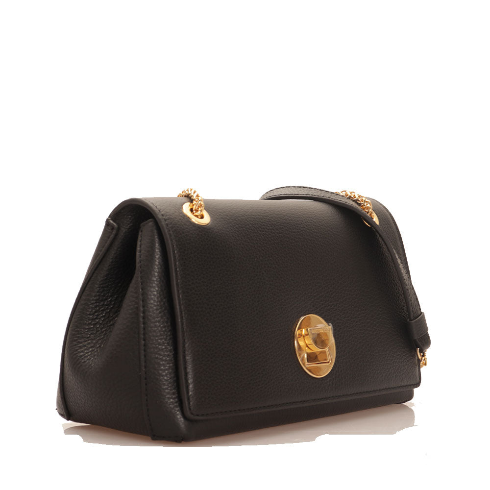 COCCINELLE Damen-Umhängetasche aus schwarzem Leder, Linie Liya – D0120301