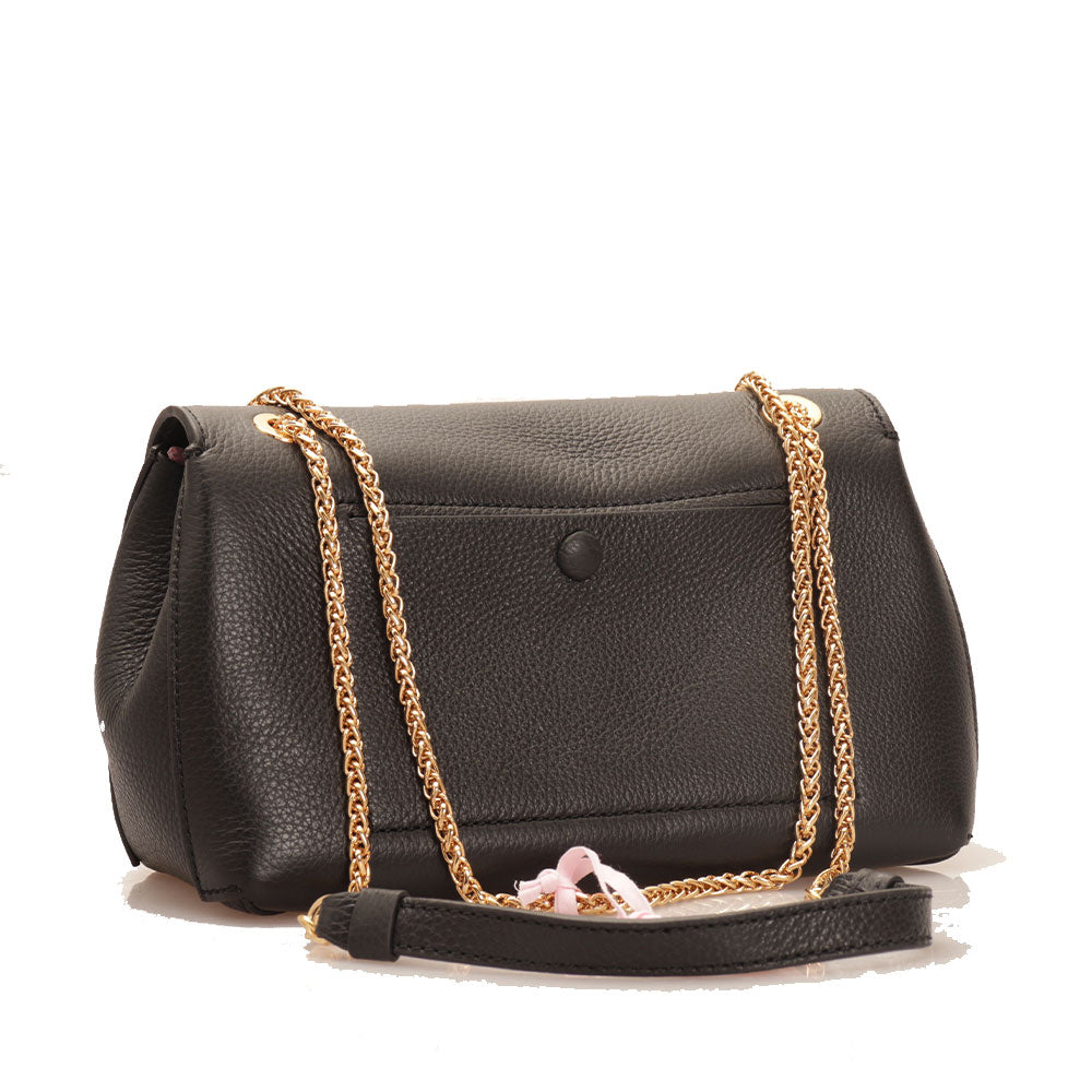 COCCINELLE Damen-Umhängetasche aus schwarzem Leder, Linie Liya – D0120301