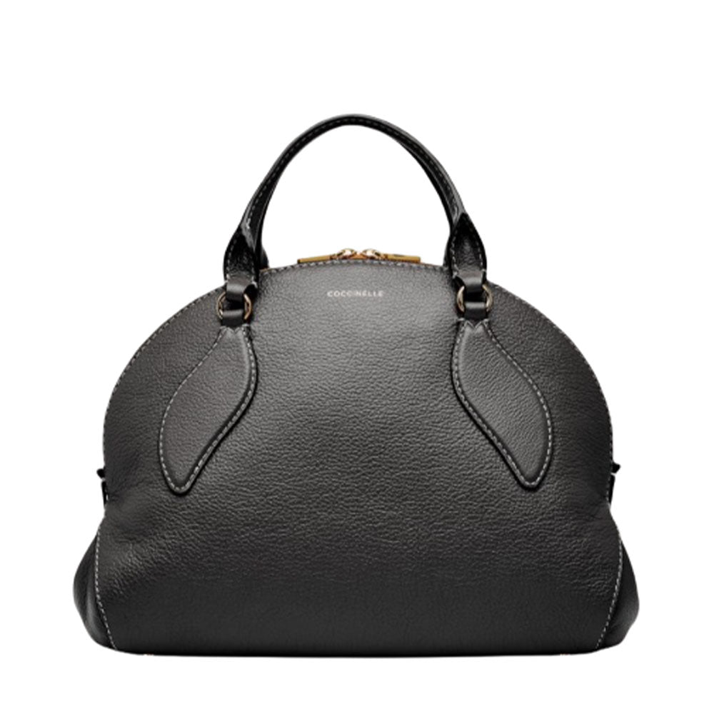 Borsa Donna a Mano con Tracolla COCCINELLE in Pelle linea Colette colore Nero Misura Media