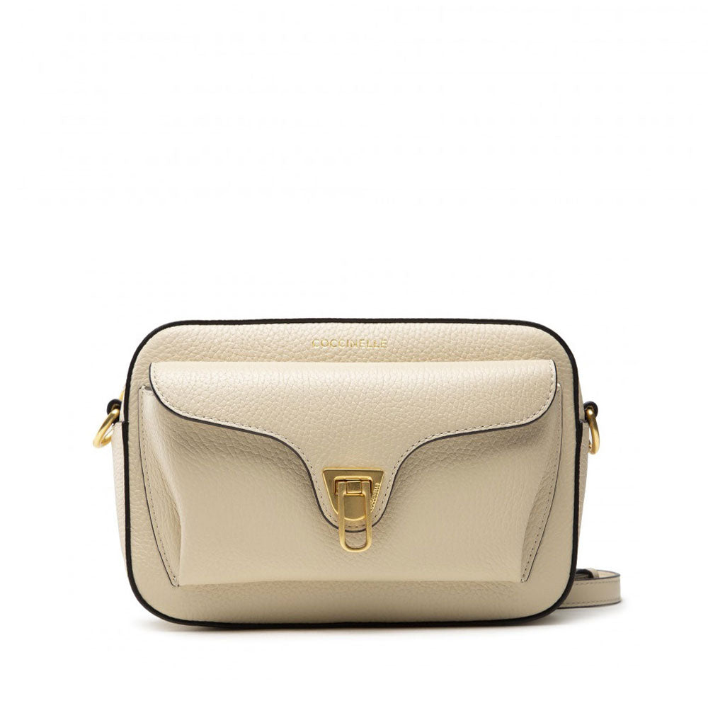 COCCINELLE Damen-Umhängetasche aus Seidenleder der Linie Beat Soft, mittlere Größe