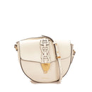 COCCINELLE Damen-Umhängetasche aus Leder der Linie Beat Intreccio, Farbe Weiß