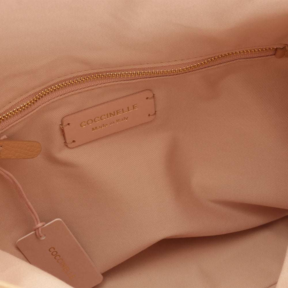 COCCINELLE Hobo-Umhängetasche für Damen aus Leder der Estelle-Linie in der Farbe Toasted