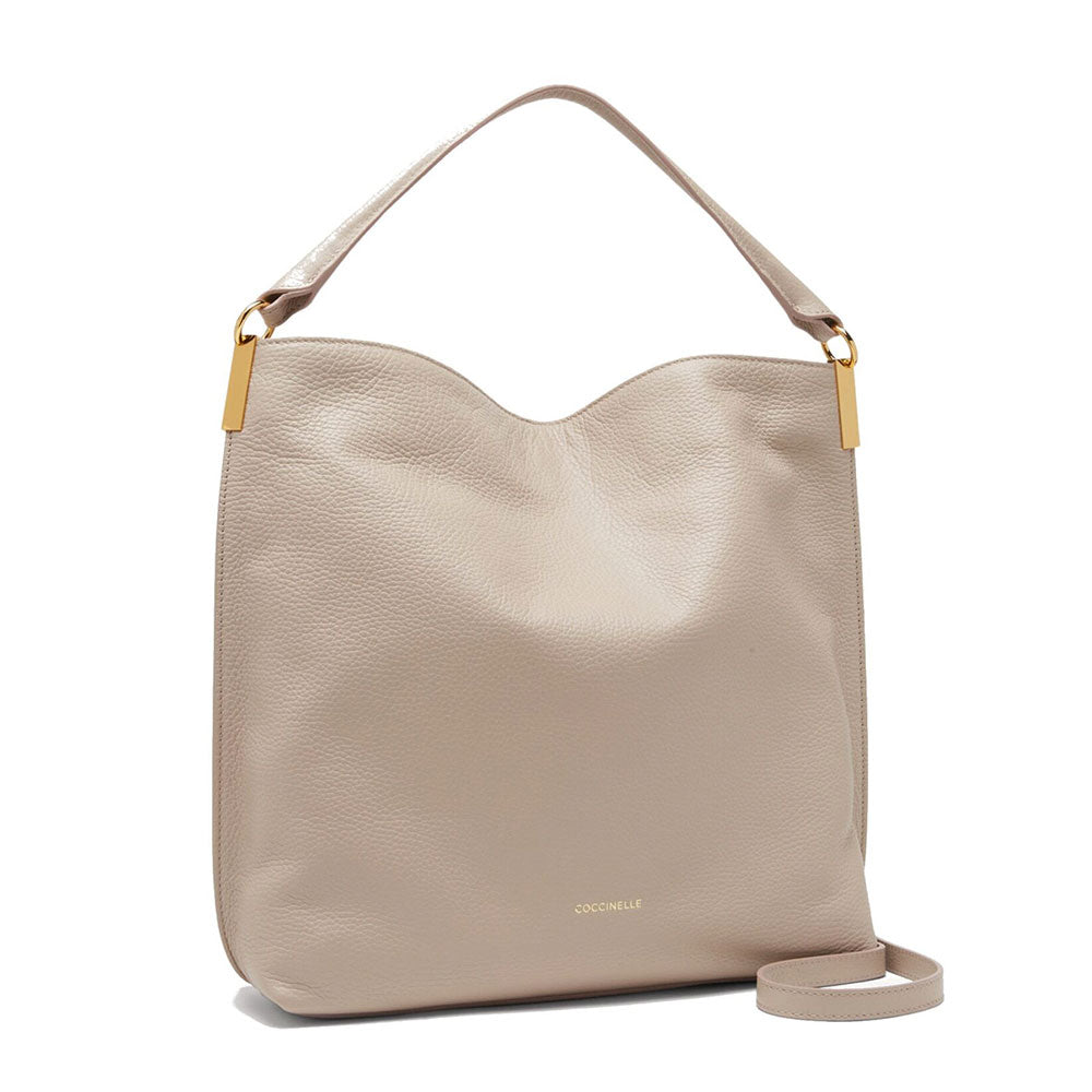 COCCINELLE Hobo-Umhängetasche für Damen aus Leder der Estelle-Linie, Farbe Puderrosa