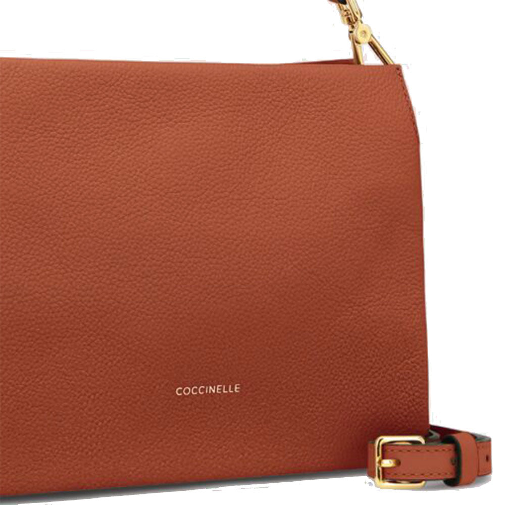 COCCINELLE Damenhandtasche aus Boheme Small Line Leder, Ahornfarbe