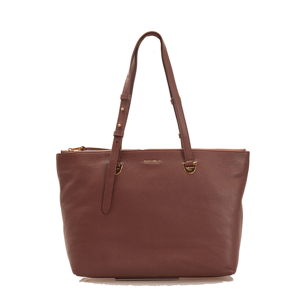 COCCINELLE Einkaufstasche Lea Line aus Carruba-Leder mittlerer Größe