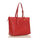 COCCINELLE Einkaufstasche Lea Line aus rubinrotem Leder