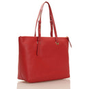 COCCINELLE Einkaufstasche Lea Line aus rubinrotem Leder