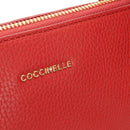 COCCINELLE Einkaufstasche Lea Line aus rubinrotem Leder
