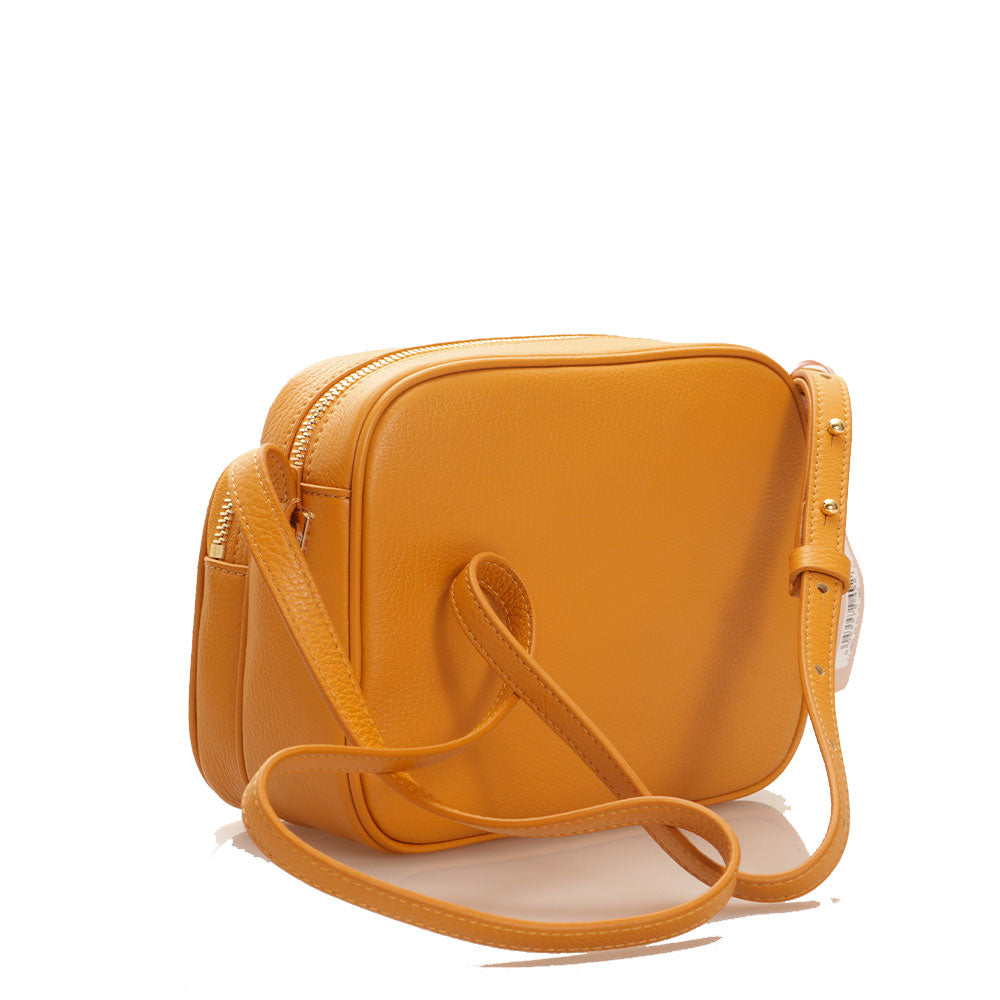 COCCINELLE Damen-Umhängetasche Lea-Linie aus harzfarbenem Leder