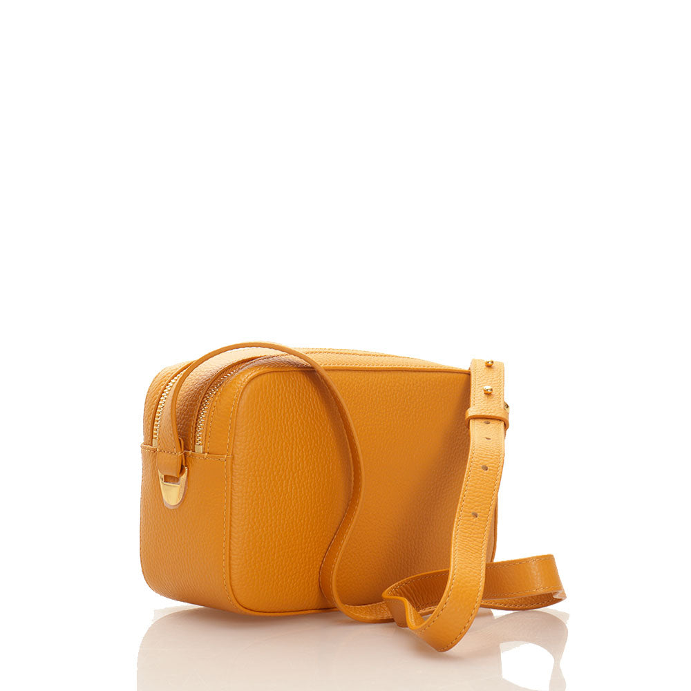 COCCINELLE Kleine Damen-Umhängetasche Lea-Linie aus harzfarbenem Leder