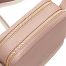 COCCINELLE Kleine Damen-Umhängetasche Lea-Linie aus anemonenfarbenem Leder