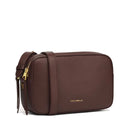 COCCINELLE Kleine Damen-Umhängetasche Lea-Linie aus karobfarbenem Leder