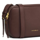 COCCINELLE Kleine Damen-Umhängetasche Lea-Linie aus karobfarbenem Leder