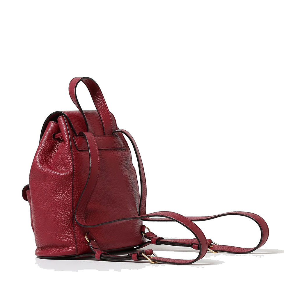 Kleiner COCCINELLE Rucksack aus Leder Beat Soft Line in der Farbe Granatrot