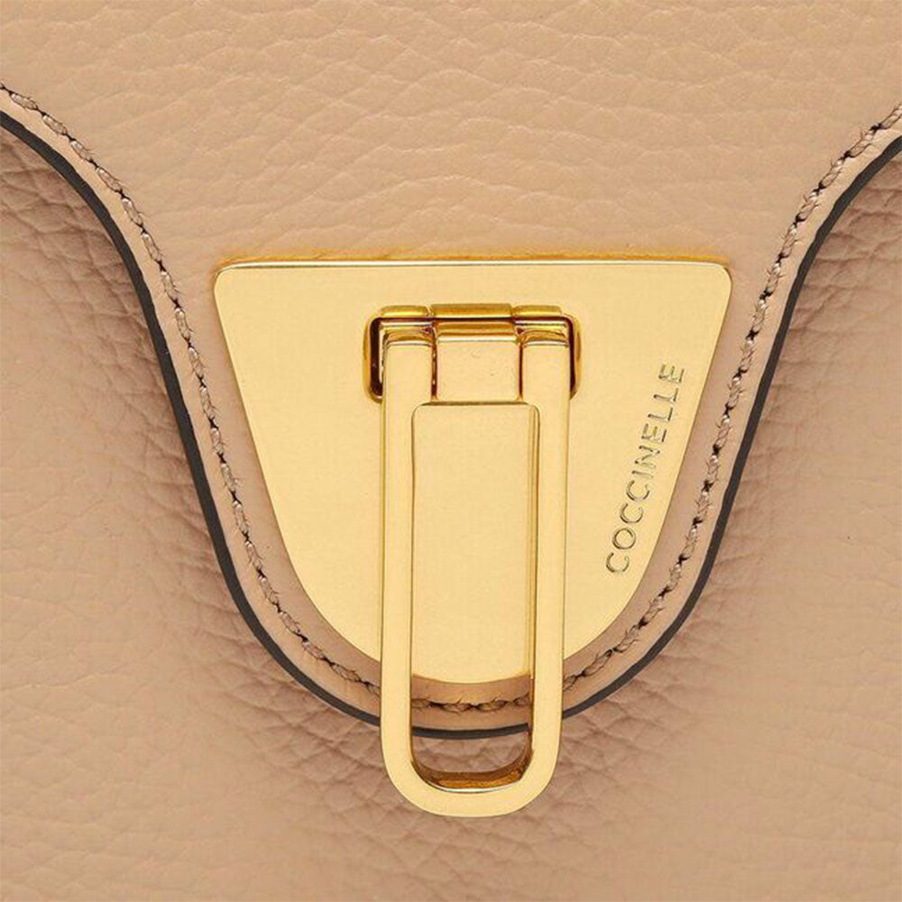 COCCINELLE Damen-Umhängetasche aus Leder Beat Soft Medium Linienfarbe Toasted