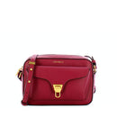 COCCINELLE Damen-Umhängetasche aus granatrotem Leder der Linie Beat Soft, mittlere Größe