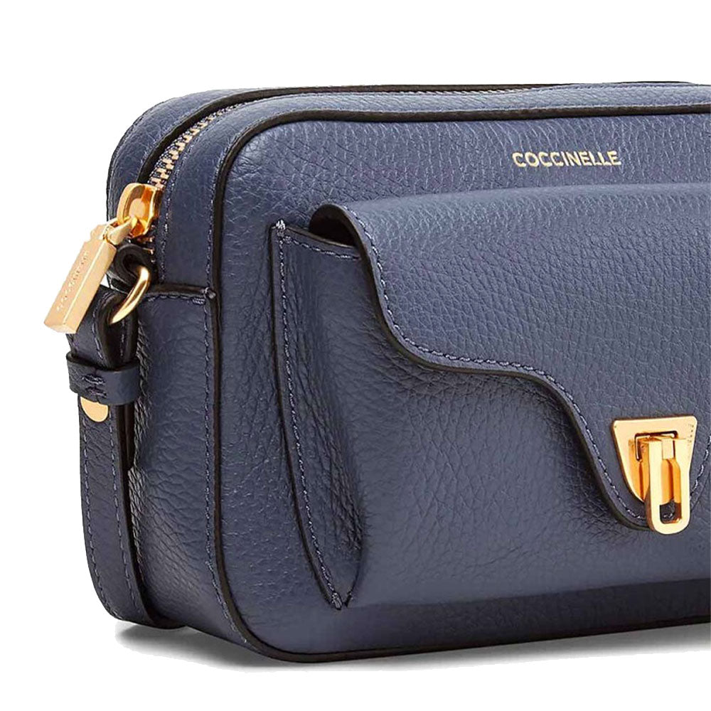 COCCINELLE Damen-Umhängetasche aus Blueberry-Leder der Beat Soft Mini-Linie