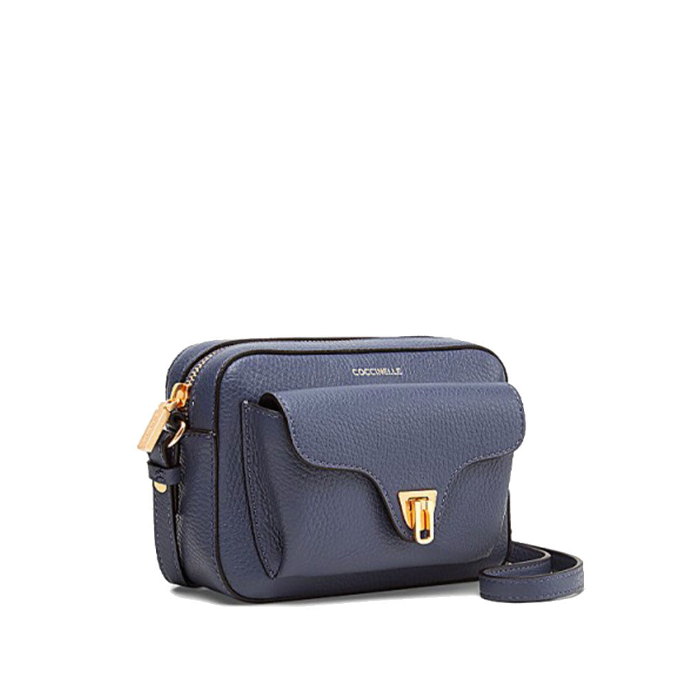 COCCINELLE Damen-Umhängetasche aus Blueberry-Leder der Beat Soft Mini-Linie