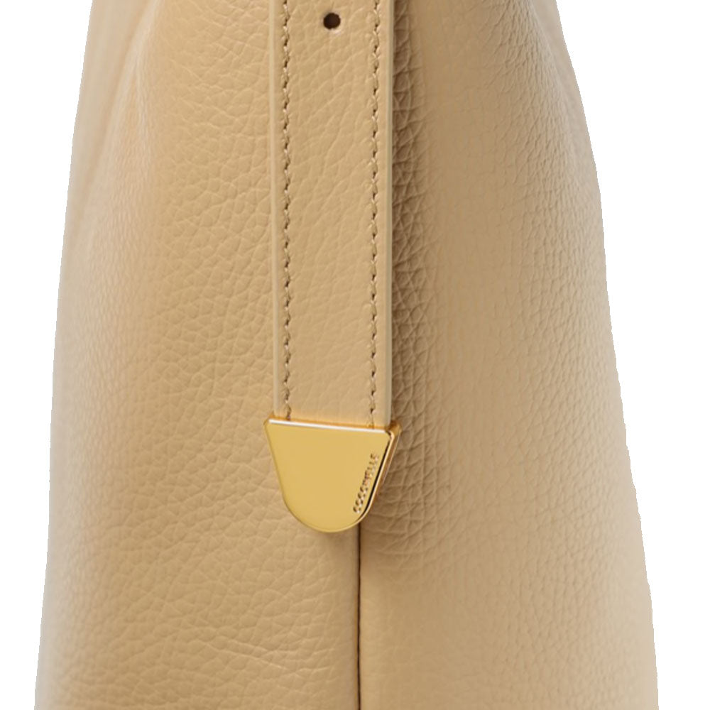 COCCINELLE Hobo-Umhängetasche für Damen aus Leder der Gleen-Linie in der Farbe Fresh Beige
