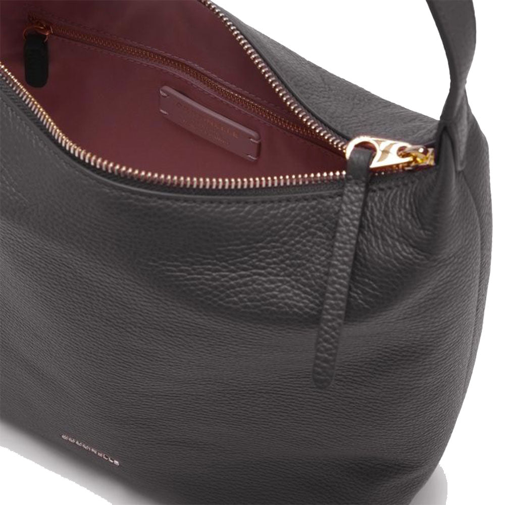 COCCINELLE Hobo-Umhängetasche für Damen aus Leder der Gleen-Linie, Schieferfarbe