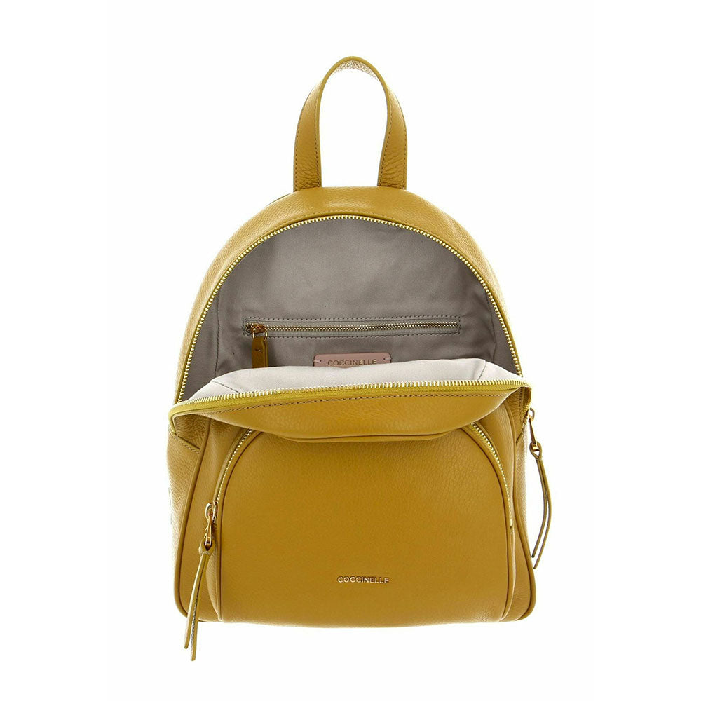 COCCINELLE Damenrucksack Gleen Line aus Leder in der Farbe Citronella