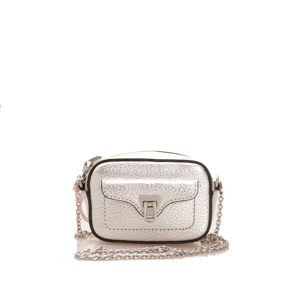 Borsa Donna a Tracolla COCCINELLE in Pelle Silver linea Beat Soft Micro