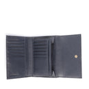 Portafoglio Piccolo COCCINELLE in Pelle Martellata Linea Metallic Soft colore Midnight Blue