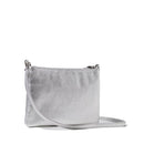COCCINELLE Mini-Umhängetasche für Damen aus silbernem Leder der Best Line