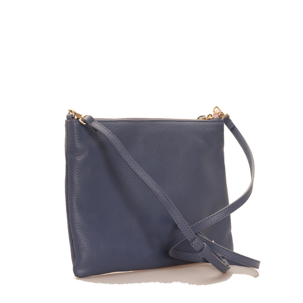 COCCINELLE Damen-Umhängetasche aus blaubeerfarbenem Leder der Best Medium Line