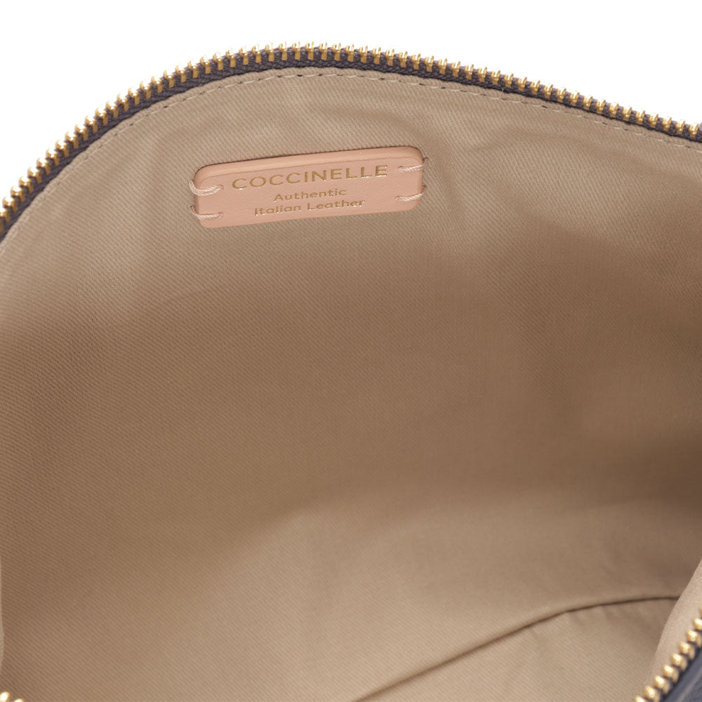 COCCINELLE Damen-Umhängetasche aus blaubeerfarbenem Leder der Best Medium Line