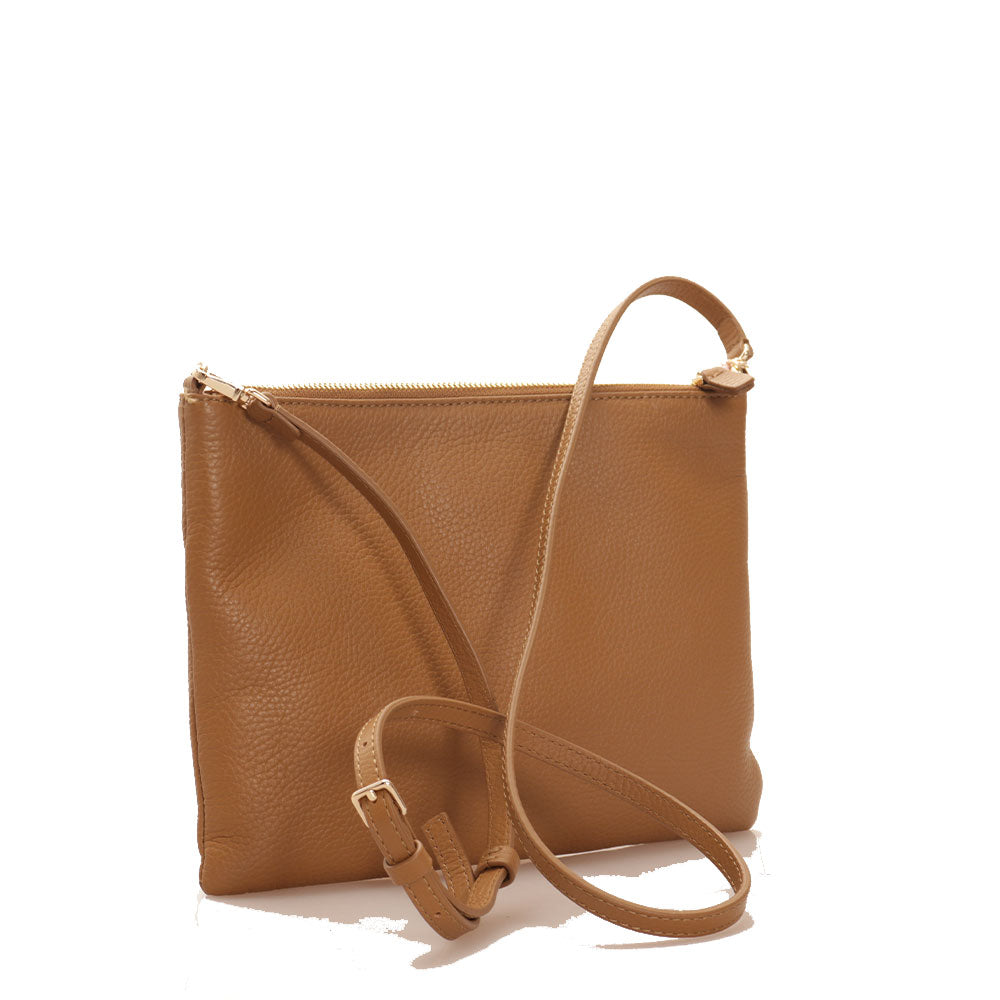 COCCINELLE Damen-Umhängetasche aus Haselnussleder Best Medium Line