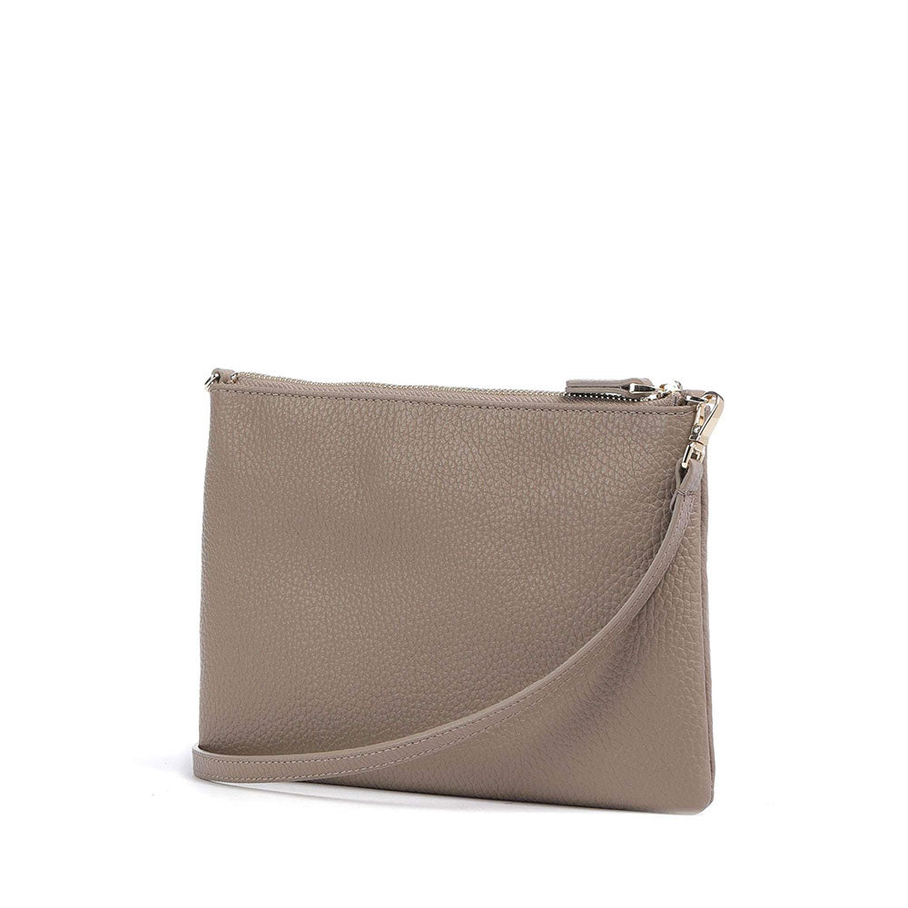 Borsa Donna a Tracolla COCCINELLE in Pelle Warm Taupe Linea Best Small