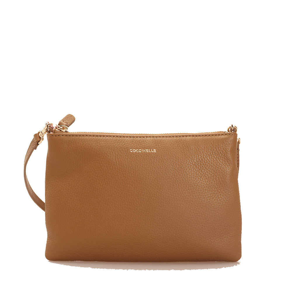 COCCINELLE Damen-Umhängetasche aus Haselnussleder Best Small Line