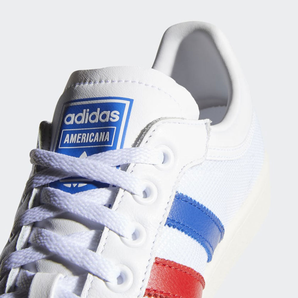 Scarpe Uomo ADIDAS Sneakers linea Americana Low colore Bianco Blu e Rosso