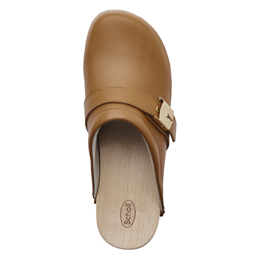 SCHOLL Damenschuhe Holzclogs Pescura Clog Line Farbe Cognac