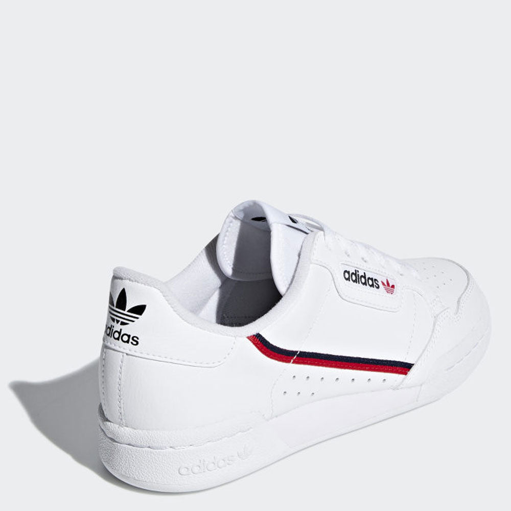 Scarpe Donna ADIDAS Sneakers linea Continental 80 Bianco Blu Navy e Rosso