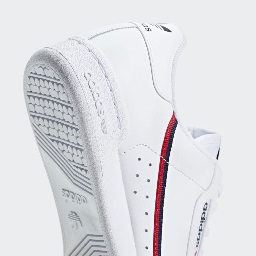 Scarpe Donna ADIDAS Sneakers linea Continental 80 Bianco Blu Navy e Rosso