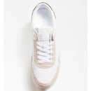 Women's White and Pink Logo Sneakers GUESS Hindle